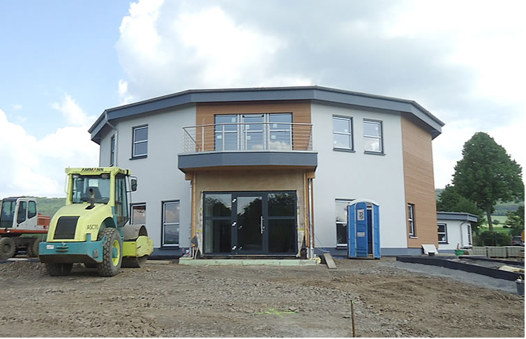 Bauphase der neuen Klinik